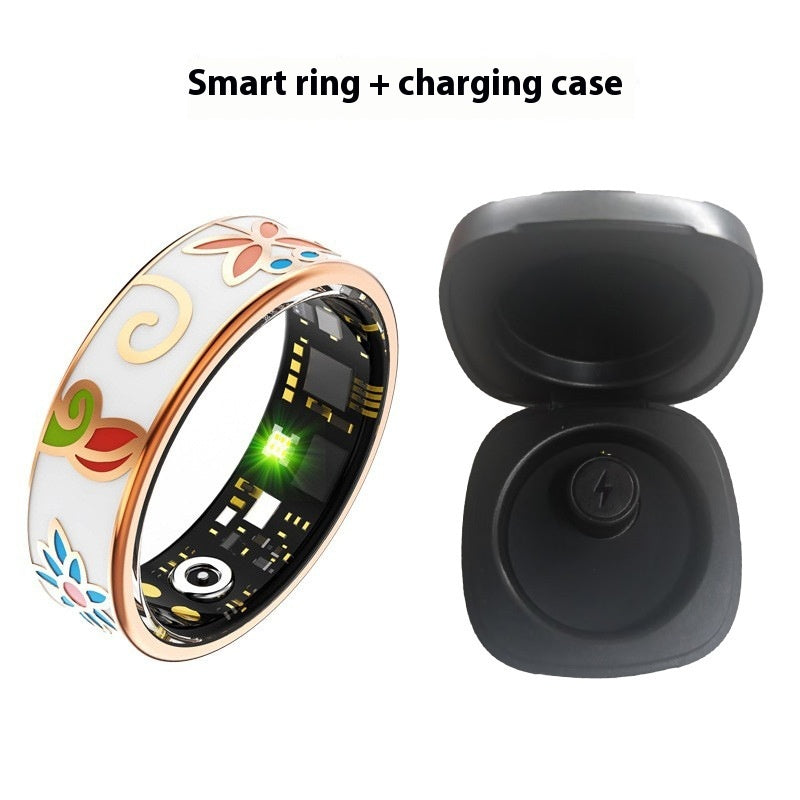 Stainless Steel Electroplating Smart Ring Luminous Dragon Pattern