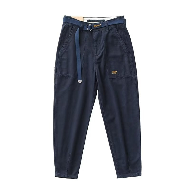 Casual Solid Color Lazy Youth Popularity Overalls Fashionable Trendy Gray Green